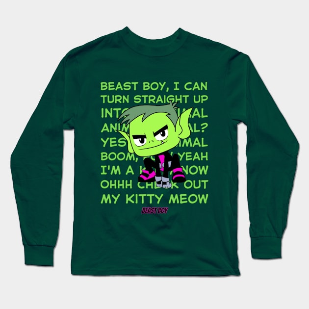 Teen Titans Go To The Movies - Beast Boy Long Sleeve T-Shirt by THINK. DESIGN. REPEAT.